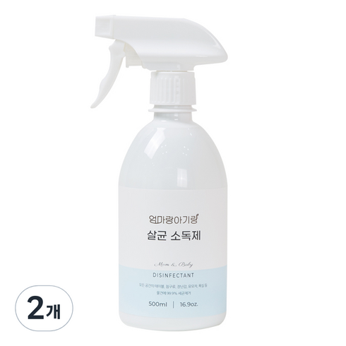 엄마랑아기랑 살균 소독제, 500ml, 2개