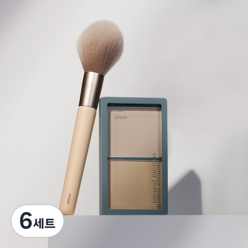 에뛰드 그림자 쉐딩 재조명 5g x 2종 + 턱 쉐딩 브러쉬 세트, 라이트온 + 톤앤톤(쉐딩), 6세트