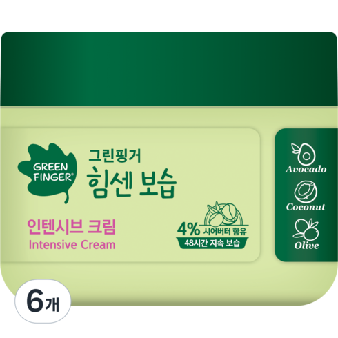 그린핑거 힘센보습 인텐시브 크림, 300g, 6개