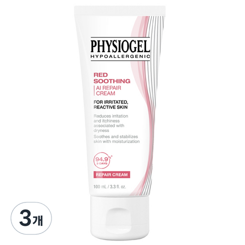 피지오겔 레드 수딩 AI 리페어 크림, 100ml, 3개