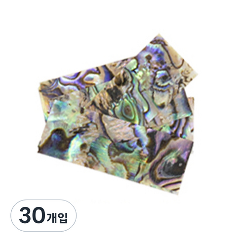 네일스케치 고급 천연 네일 판자개, 블루, 30개입