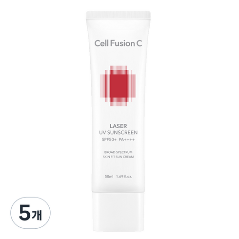 셀퓨전씨 레이저 유브이 썬스크린 SPF50+ PA++++, 50ml, 5개