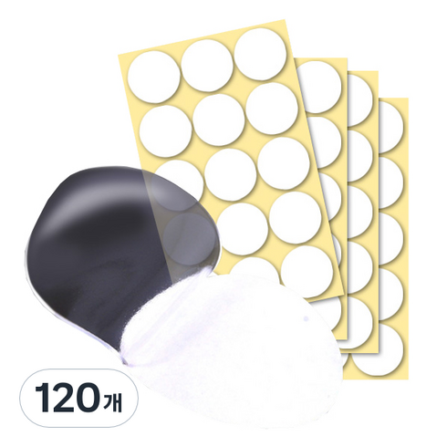 다다 고강력 투명 양면테이프 원형 20mm 두께1mm, 120개