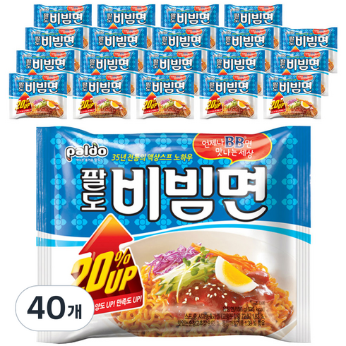 팔도비빔면 - 팔도비빔면 156g, 40개