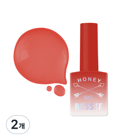 BESSIE 허니젤 2 보석이야기 GemStone Story 컬러 젤, OH10 오렌지산호, 11ml, 2개