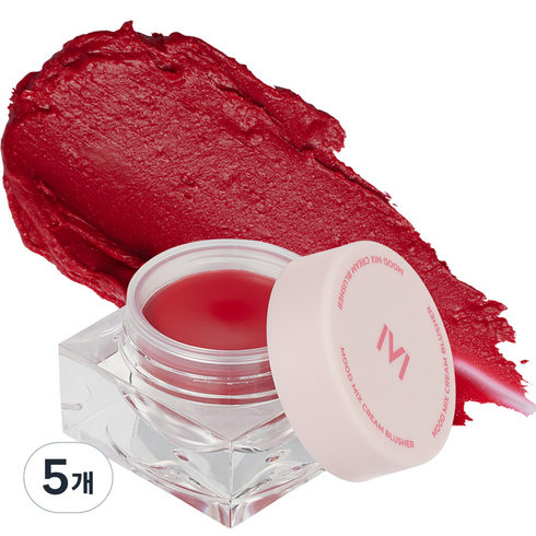매드피치 무드 믹스 크림 블러셔 10g, 04 레드 플러쉬, 5개