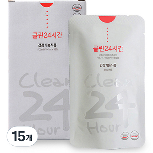 클린홍홍 - 클린24시간 탄수화물 차단 다이어트 쾌변 보조 식품, 100ml, 15개