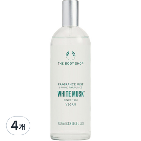 더바디샵 화이트 머스크 후레그런스 바디미스트 머스크향, 4개, 100ml