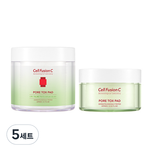 셀퓨전씨 트리악 모공 톡스 패드 60p + 30p 세트, 5세트