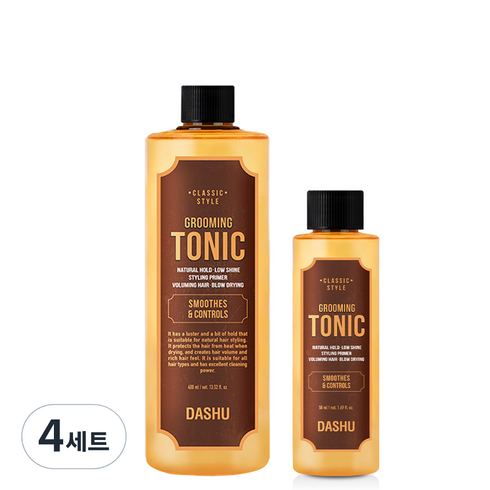 다슈 클래식 스타일 그루밍 토닉 워터 왁스 400ml + 50ml 세트, 4세트