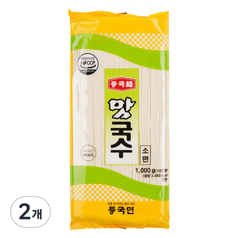 풍국면 - 풍국면 맛국수 소면, 1kg, 2개