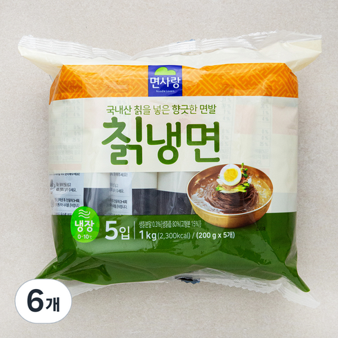 면사랑칡냉면 - 냉장_면사랑 칡냉면 5입, 1kg, 6개