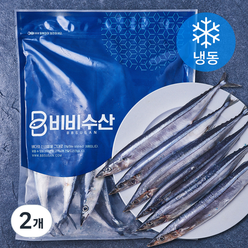 꽁치 - 비비수산 원양산 꽁치 (냉동), 1kg, 2개