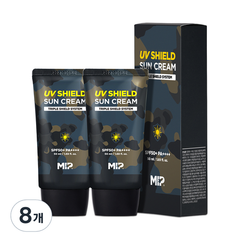 미프 UV쉴드 선크림 SPF50+ PA++++, 50ml, 8개