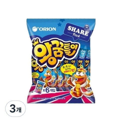오리온 왕꿈틀이 6개입, 225g, 3개