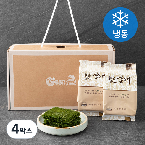 건푸드 도시락형 맛감태 (냉동), 24g, 4박스