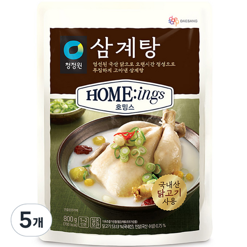 대상 청정원 호밍스 삼계탕, 5개, 800g