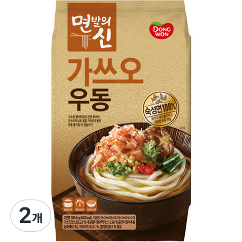 동원 면발의신 가쓰오우동 2인분, 385.6g, 2개