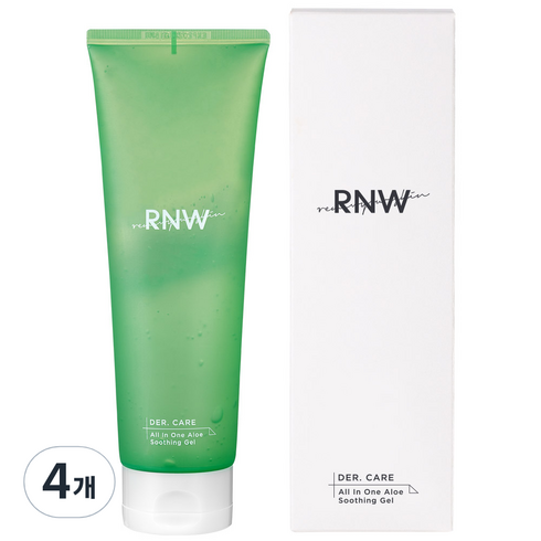 알엔더블유 올인원 알로에 진정 수딩젤, 250ml, 4개