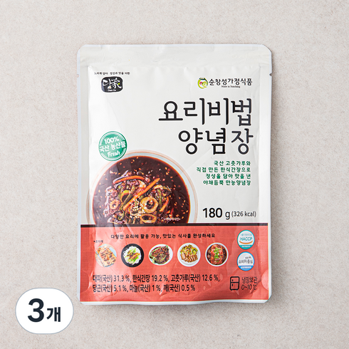 양념간장 - 담가 요리비법 양념장, 180g, 3개