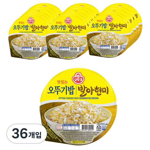 맛있는 오뚜기밥 발아현미, 210g, 36개
