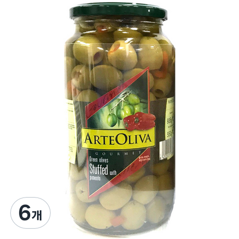 ARTE OLIVA 그린 올리브 스터피드 피멘토, 6개, 935g