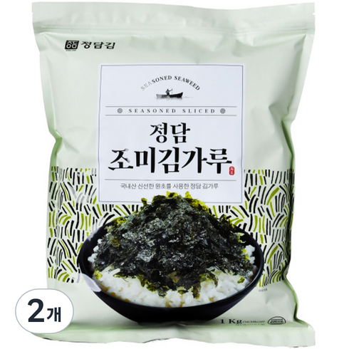 김가루1kg - 정담김 조미 김가루, 1kg, 2개