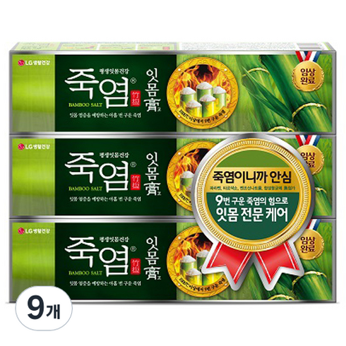 죽염 잇몸고 치약, 120g, 9개