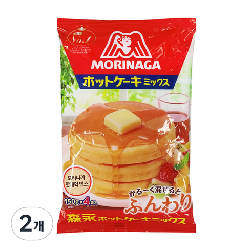 일본팬케이크 - 모리나가 핫케익 믹스, 600g, 2개