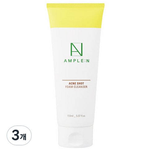 코리아나 앰플엔 아크네샷 클렌징폼, 150ml, 3개