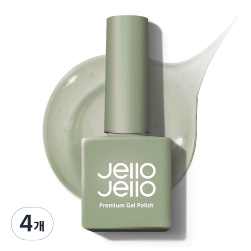 젤로젤로 시럽 젤 폴리쉬 옹브레 시리즈, JJ-22 뉴트럴그린, 10ml, 4개