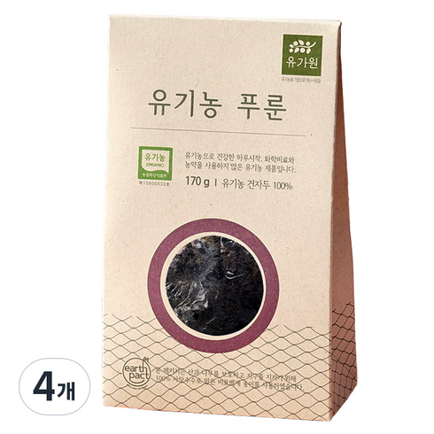 유가원 유기농 프랑스산 건자두 푸룬, 170g, 4개