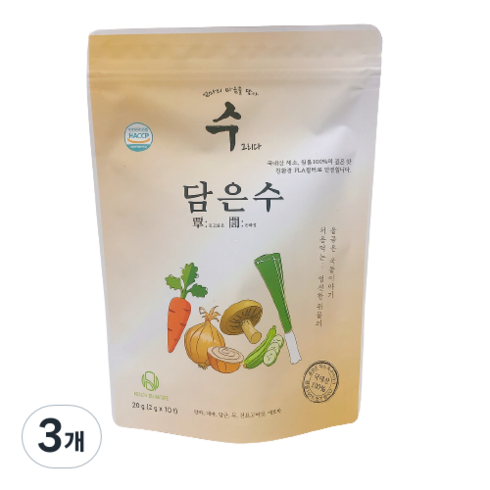 수그리다 담은수, 3개, 순한맛, 20g