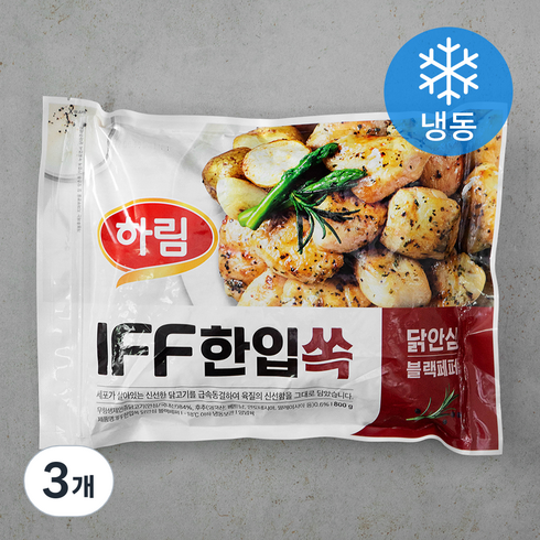 하림 그릴드 바베큐 봉 200gX10봉 - 하림 IFF 한입쏙 닭안심 블랙페퍼 (냉동), 800g, 3개