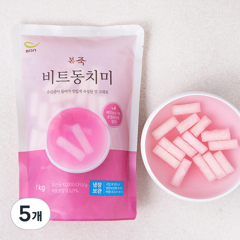 본죽 비트 동치미, 1kg, 5개