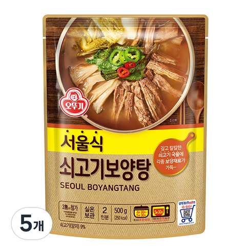 오뚜기 서울식 쇠고기 보양탕, 500g, 5개