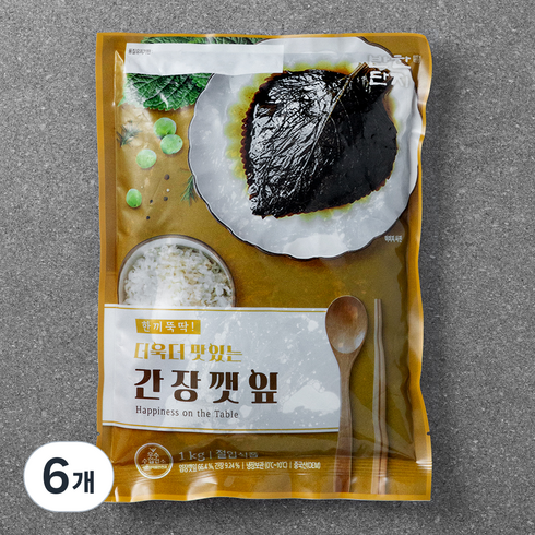 간장깻잎 - 더욱더 맛있는 간장 깻잎, 1kg, 6개