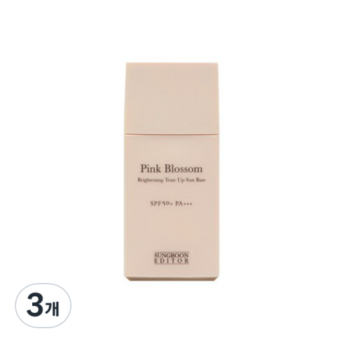 성분에디터 핑크 블라썸 브라이트닝 톤업 선 베이스 SPF50+ PA+++, 30ml, 3개