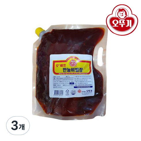 막국수소스 - 오뚜기 오쉐프 만능비빔장, 3개, 2kg
