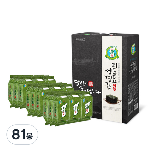 2023년 가성비 최고 성경김선물세트 - 지도표성경 파래식탁 김 세트, 81개