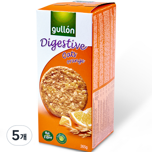 구욘 다이제스티브 귀리 오렌지 쿠키, 265g, 5개