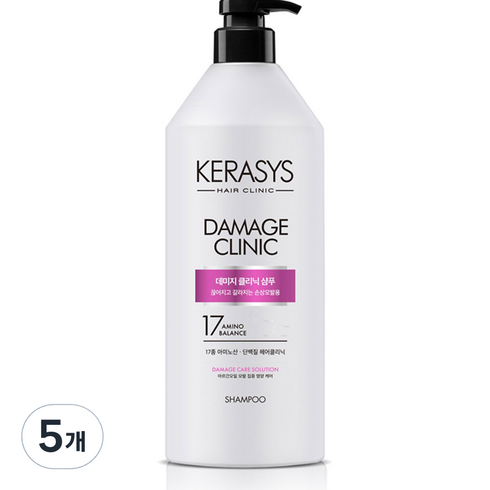 케라시스 데미지 클리닉 손상케어 단백질 샴푸 플로럴파우더향, 980ml, 5개