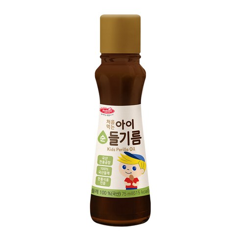 돌아기참기름 - 베베스트 처음먹는 순 아이 들기름 75ml, 1개