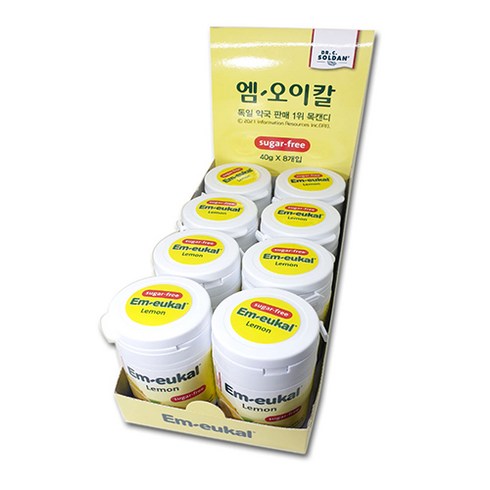 엠오이칼 무당 레몬맛 캔디, 40g, 8개