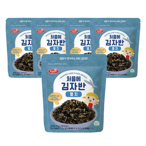 베베스트 아기 처음에 김자반 멸치 25g, 멸치맛, 5개