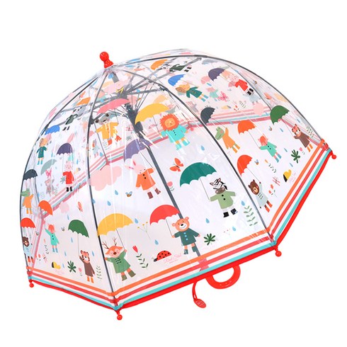 2023년 가성비 최고 유아우산 - 키즈스퀘어 아동용 돔형 우산 동물원