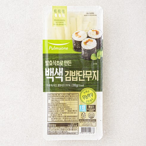 풀무원 백색 김밥 단무지, 310g, 1개
