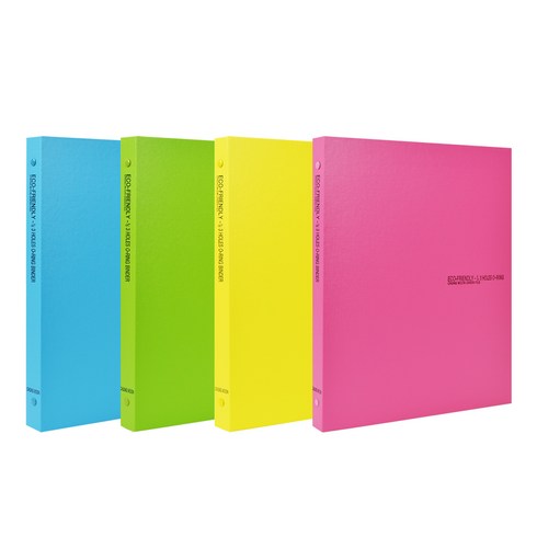 2023년 가성비 최고 멜로우3공바인더 - 에코청운 에코 프렌들리 미니 O링 바인더 2cm 3공 A4, 랜덤발송, 4개