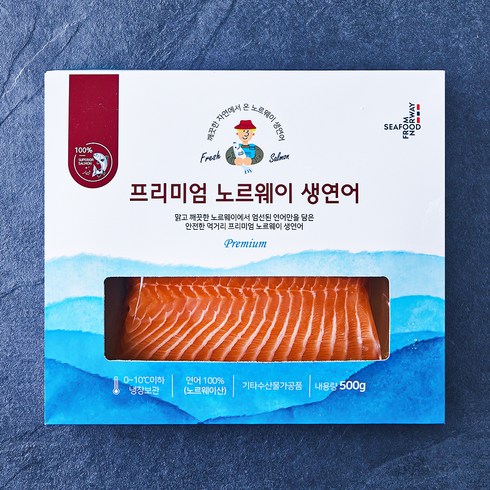 연어 - 노르웨이산 엠앤엠씨 생연어 (냉장), 500g, 1개