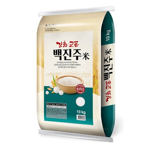 2023년 가성비 최고 백진주쌀 - 강화교동 백진주쌀, 10kg, 1개